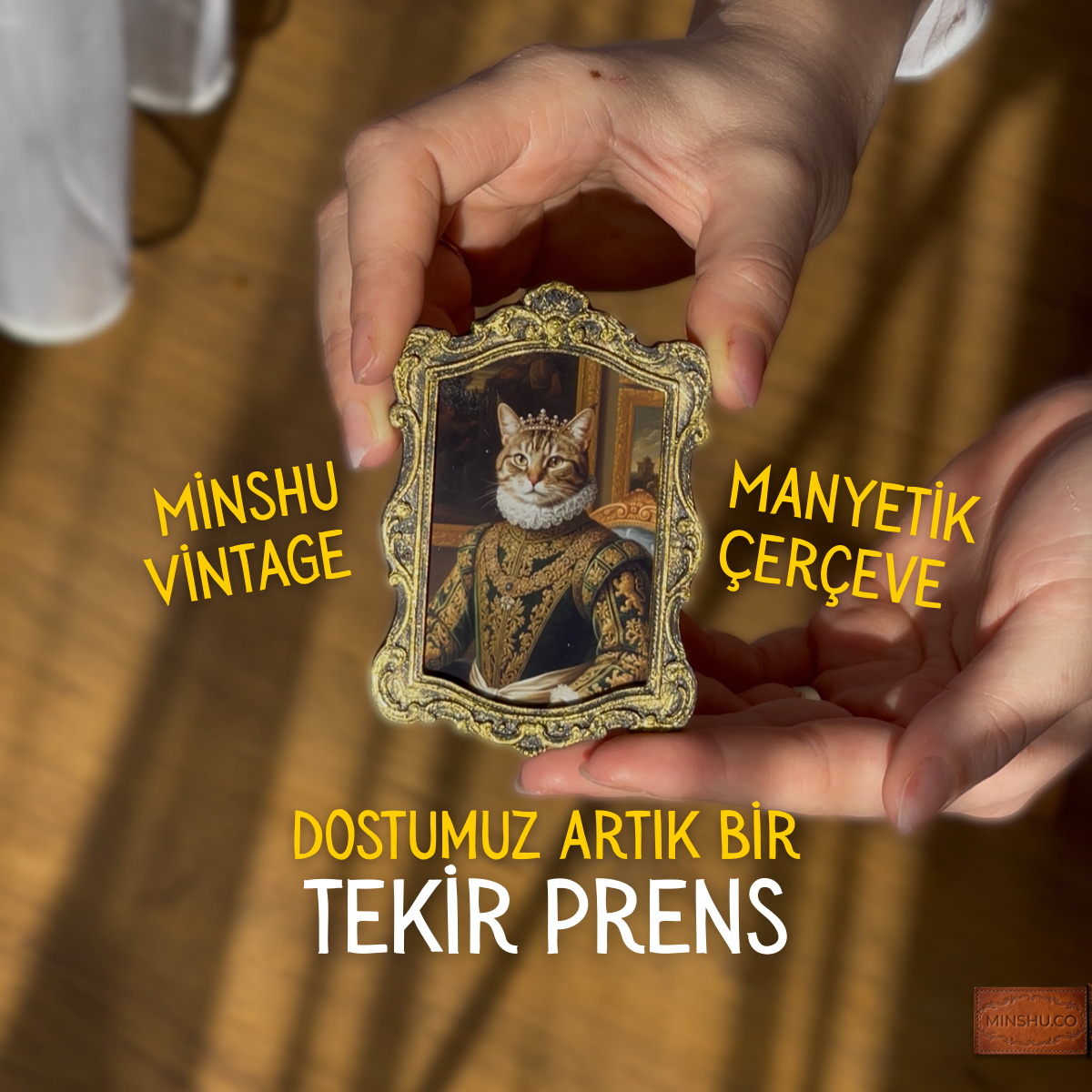 Vintage Pet Portre, Buzdolabı Çerçevesi, Değiştirilebilir Fotoğraflı Buzdolabı/Ev Dekoru