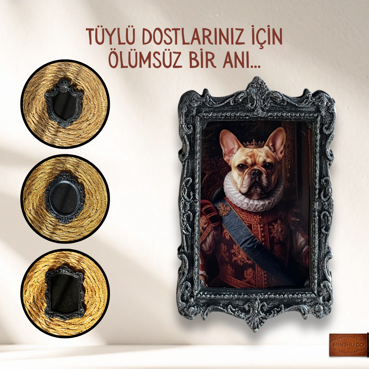Vintage Pet Portre, Buzdolabı Çerçevesi, Değiştirilebilir Fotoğraflı Buzdolabı/Ev Dekoru